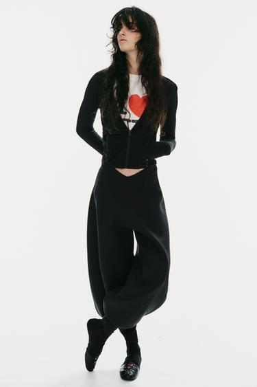 PANTALON BALLOON TAILLE HAUTE - Noir de Zara - Image 0