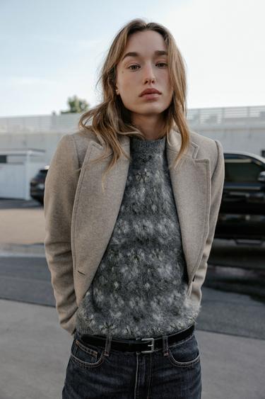 SOFT SHOULDER PAD COAT - camel by Zara - Image 3