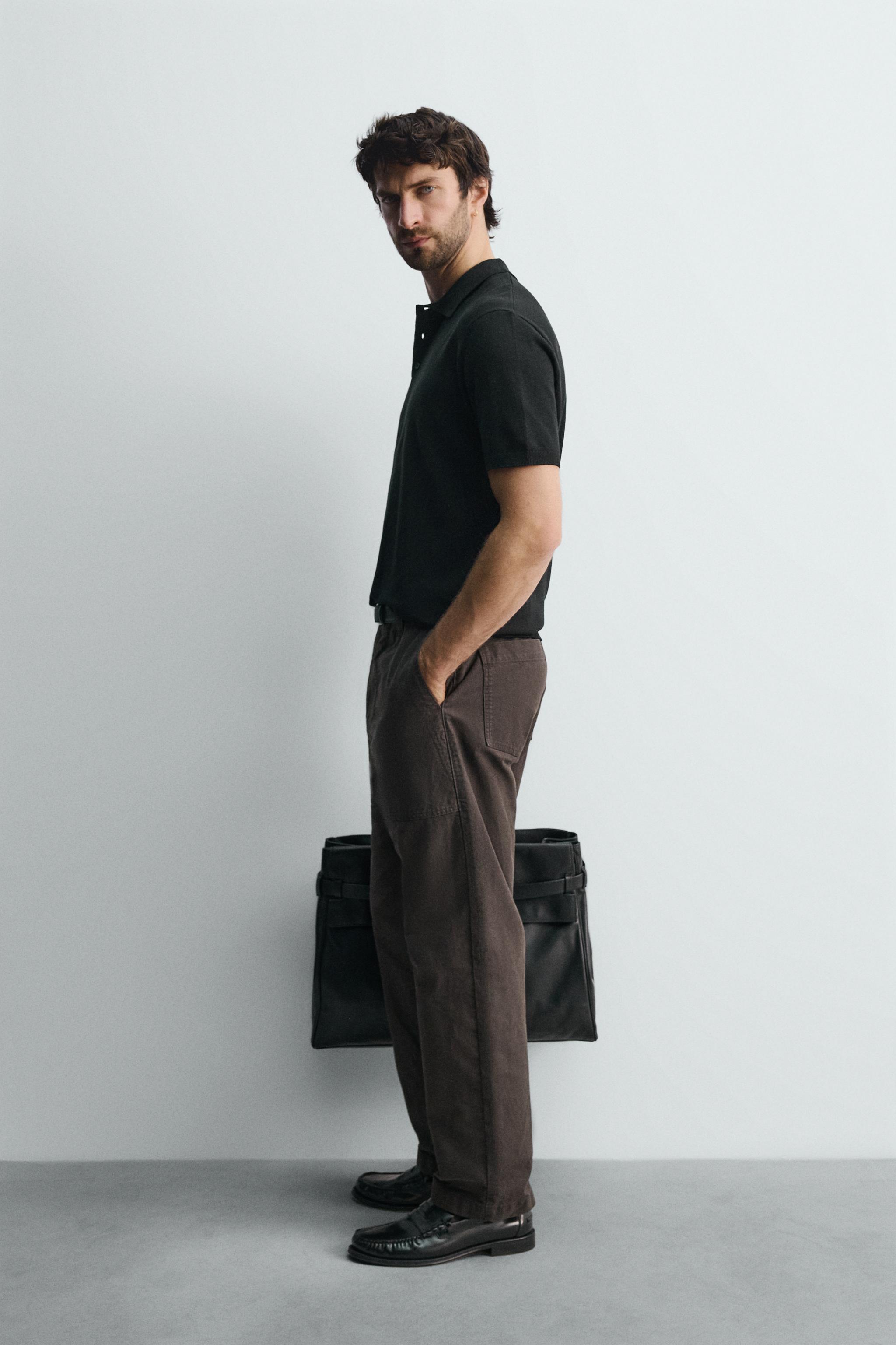 VISCOSE BLEND KNIT POLO SHIRT