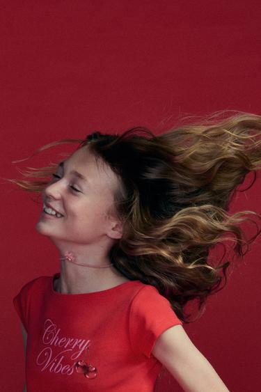 T-SHIRT IMPRIMÉ - Rouge de Zara - Image 5