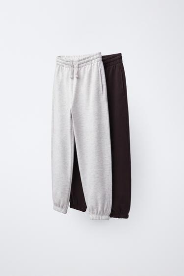 TWO-PACK PLUSH PANTS — Gray marl 1