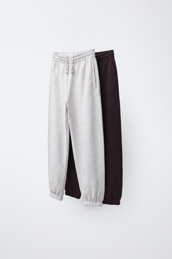 2-PACK OF PLUSH TROUSERS - Grey marl by Zara - Image 0