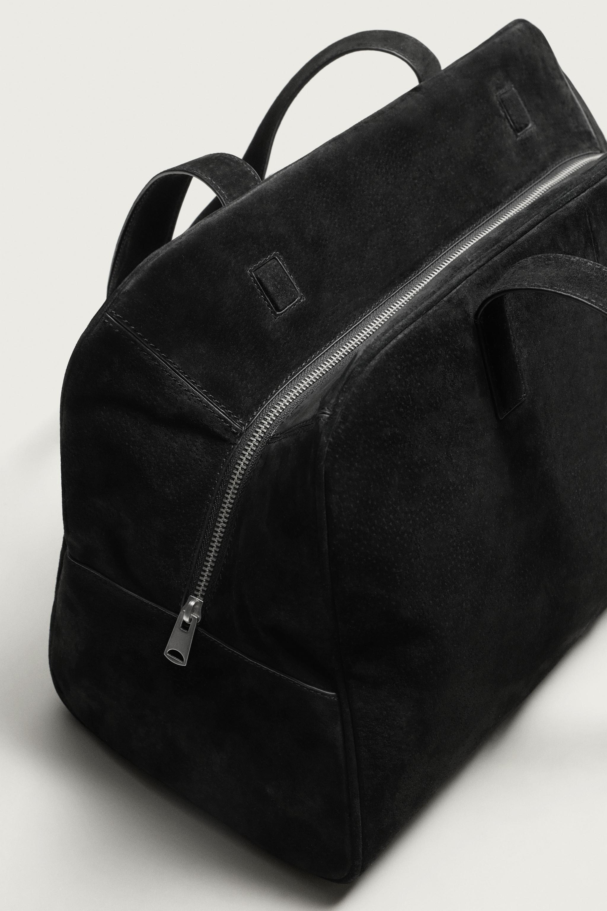 Zara LEATHER TRAVEL BAG M — фото 3