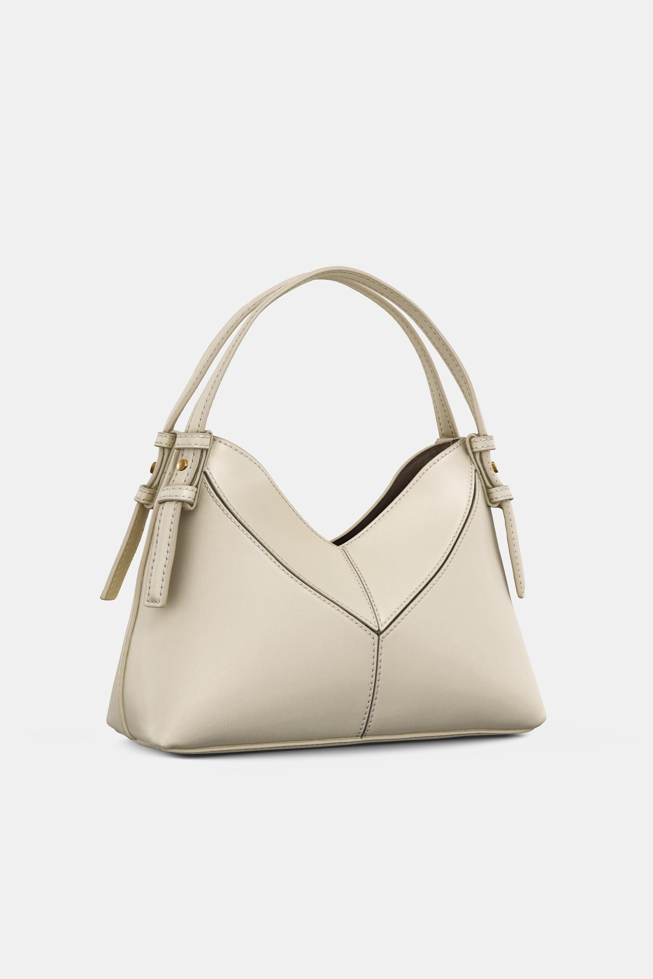 MINI BUCKET BAG WITH TOPSTITCHING - Ecru by Zara