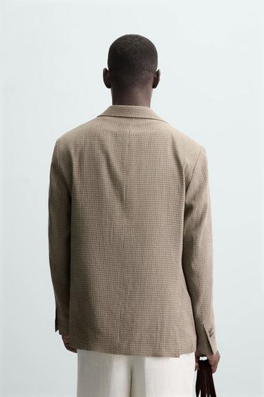 HOUNDSTOOTH BLAZER - Brown by Zara - Image 2