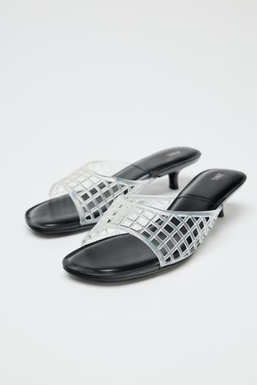 MULES KITTEN HEELS EFFET GOMME - Transparent de Zara - Image 4