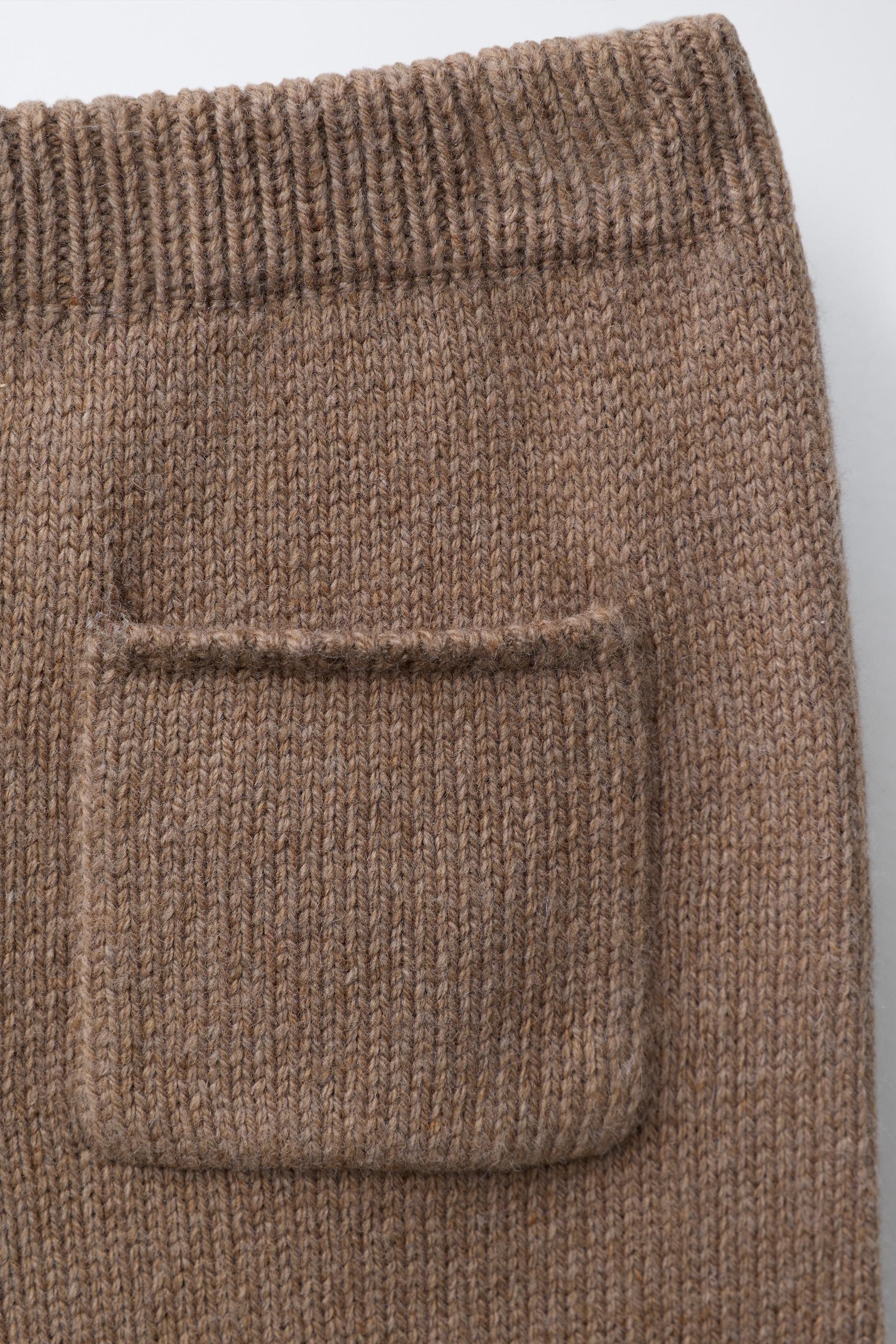WOOL BLEND CULOTTE KNIT PANTS