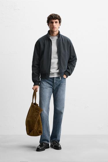 WAXED-EFFECT JACKET - Blue by Zara - Image 0