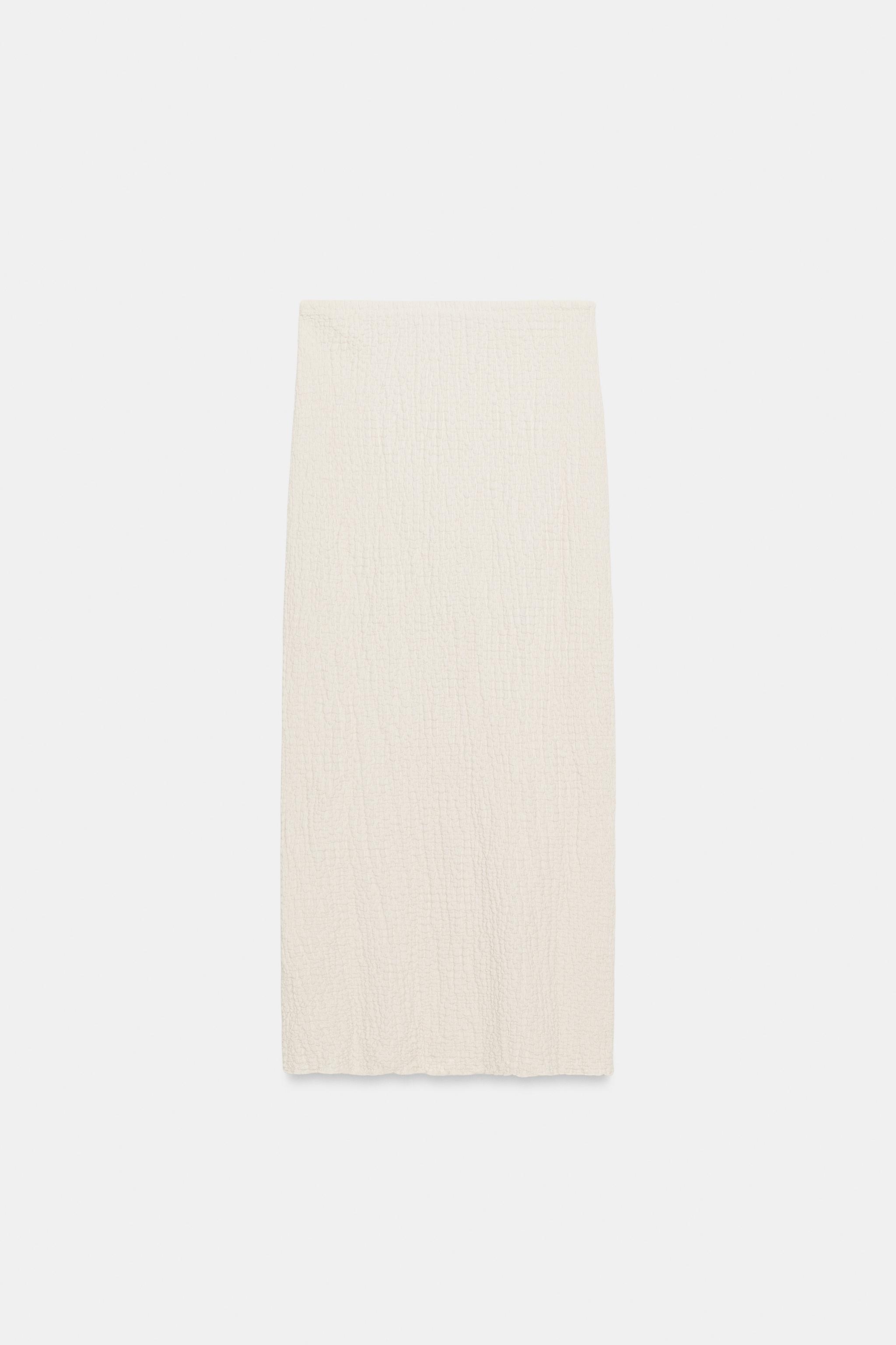 TEXTURED MIDI SKIRT