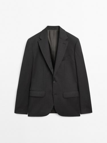 Zara 100% wool suit blazer - Anthracite Gray