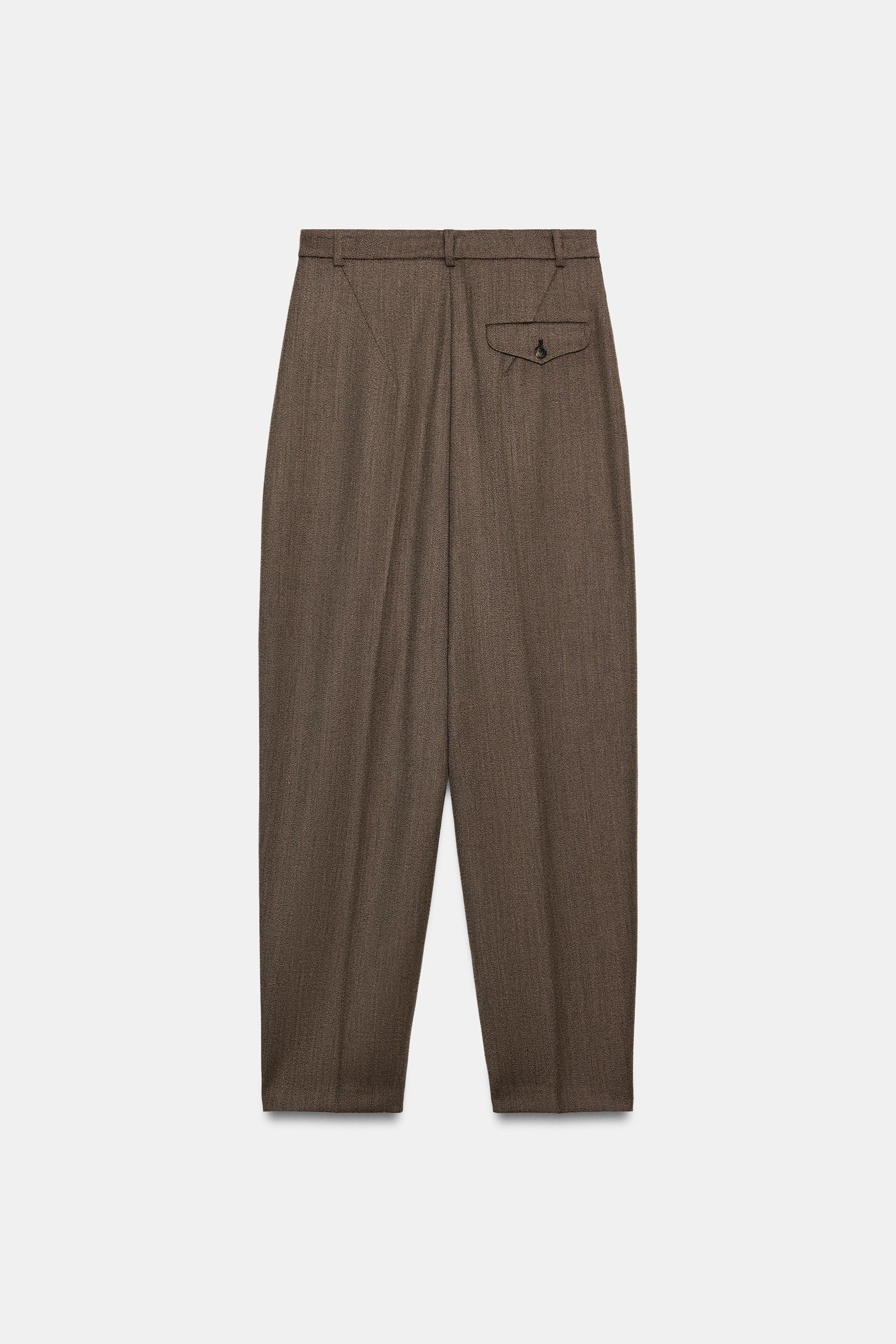 WOOL-BLEND ZW COLLECTION BALLOON PANTS