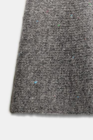 WOOL MINI SKIRT - Grey by Zara - Image 7