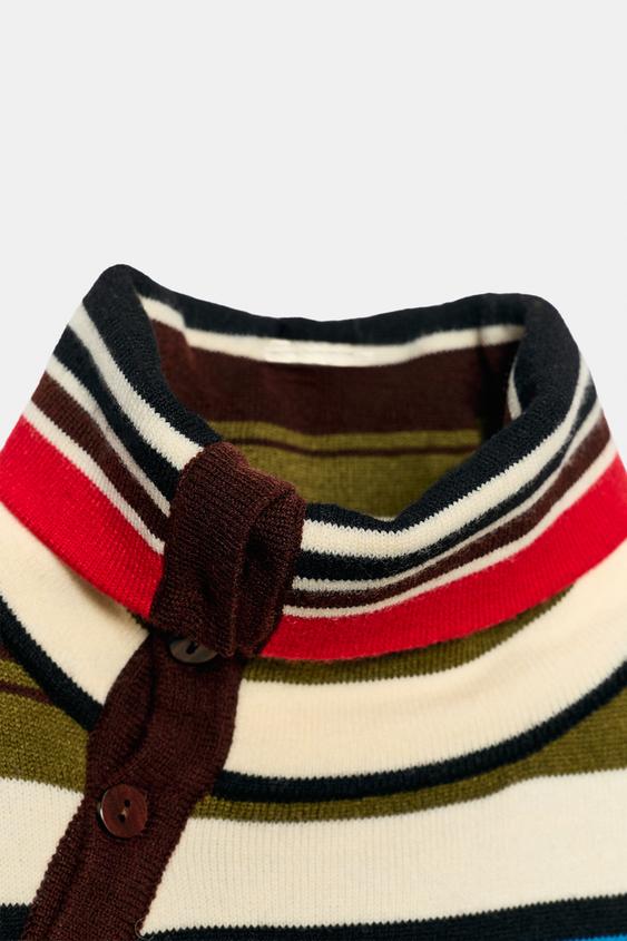 PULL EN MAILLE À RAYURES - Multicolore de Zara - Image 7