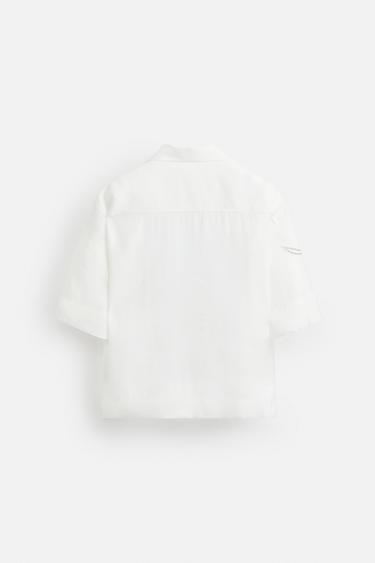 CHEMISE BRODERIE AJOURÉE - Blanc de Zara - Image 8