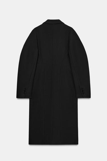 FITTED COAT ZW COLLECTION - Black by Zara