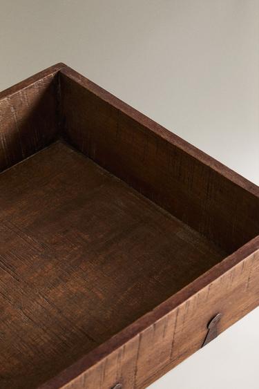 RUSTIC WOODEN BOX - Khaki by Zara - Image 1