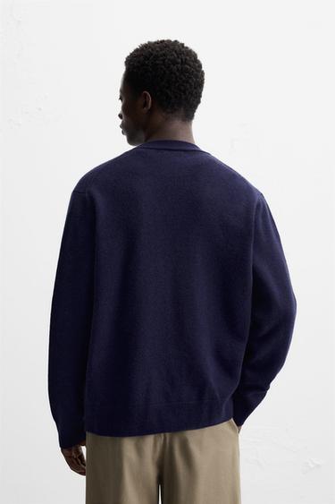 WOOL BLEND CARDIGAN - Blue by Zara - Image 2