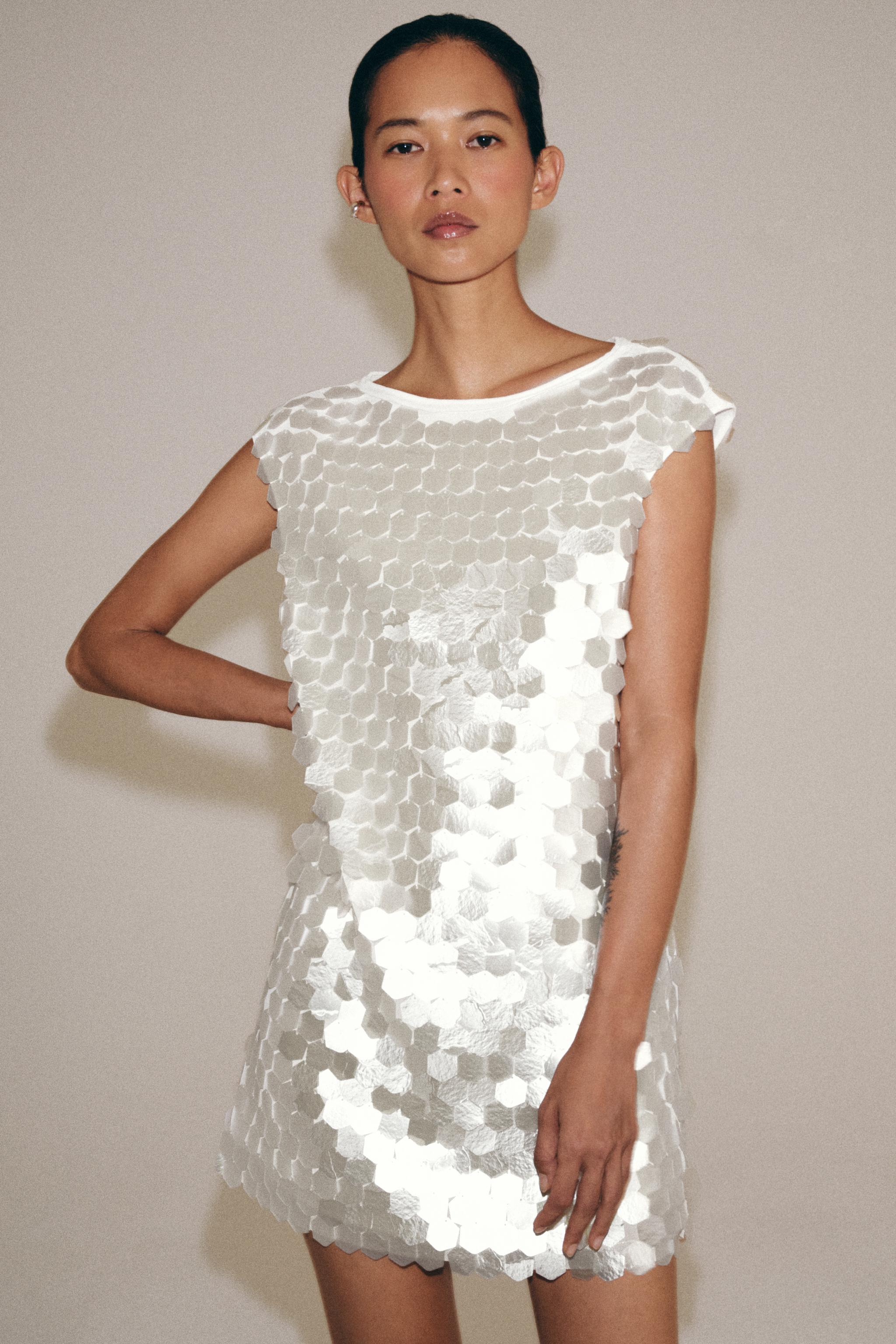 Женские платья Zara ZW COLLECTION SEQUIN MINI DRESS — фото 2