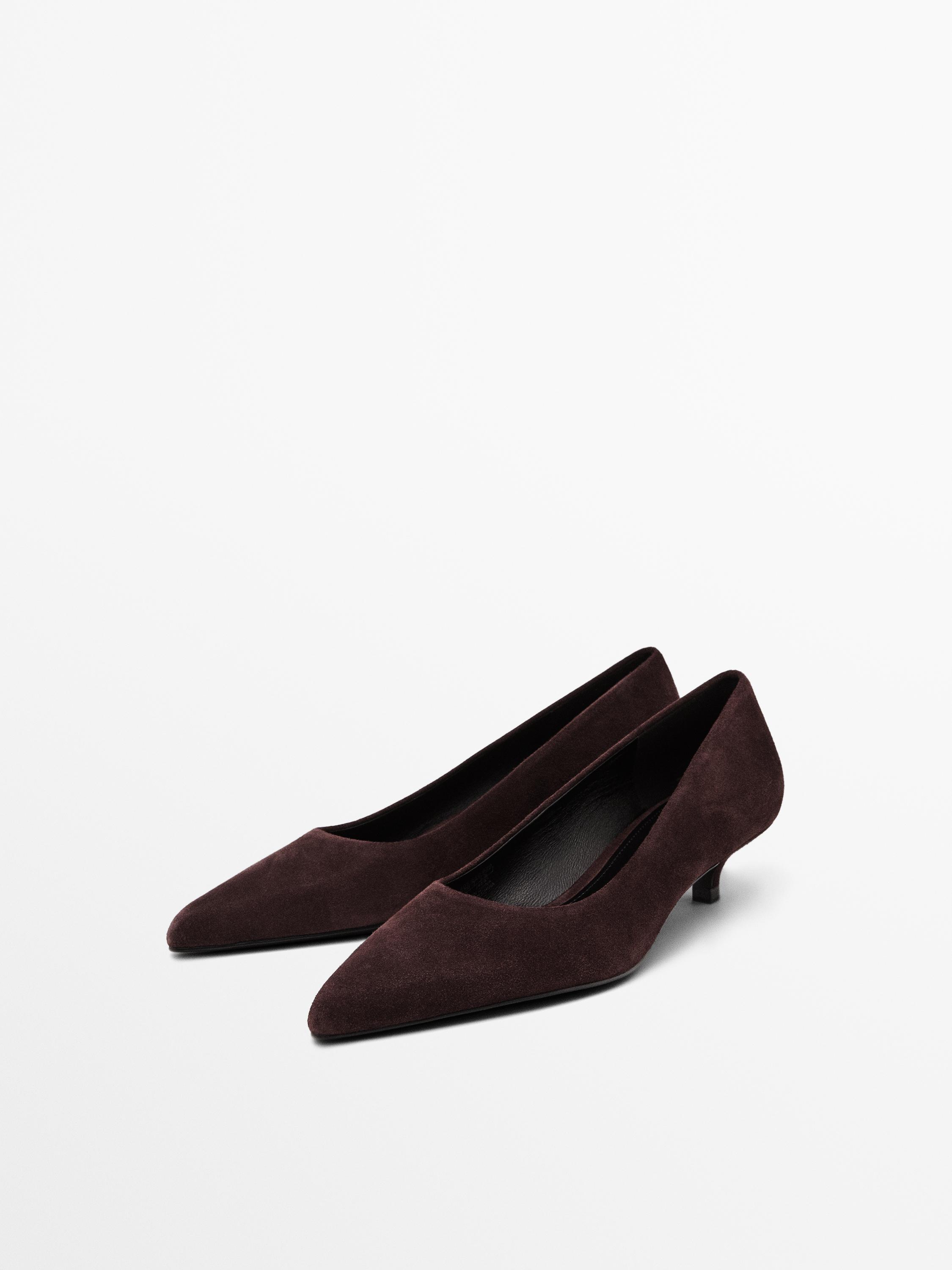 Suede high-heel shoes