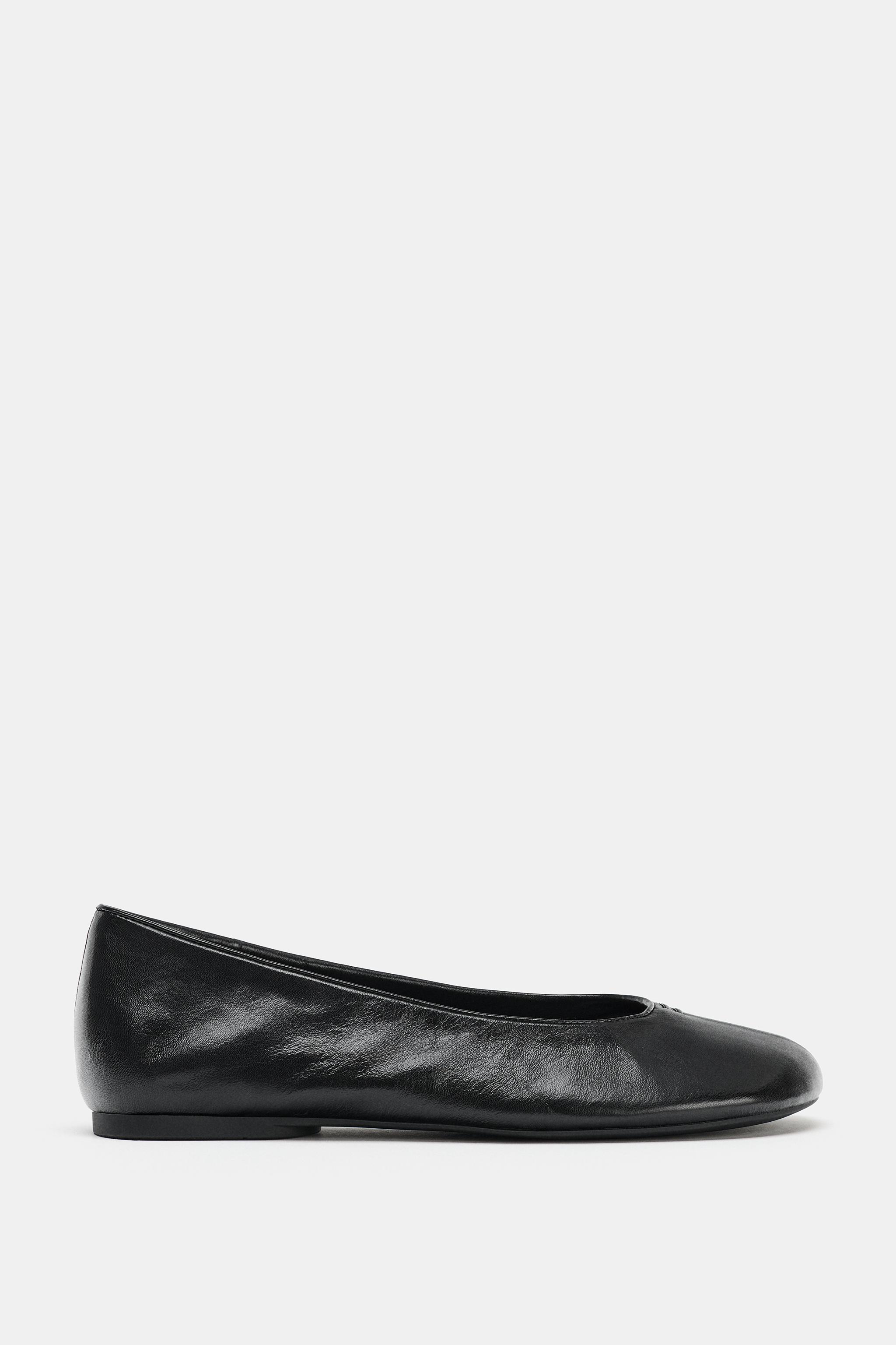 BALLERINES PLATES EN CUIR