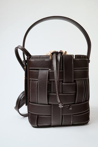 PLAITED CROSSBODY BAG - Brown by Zara