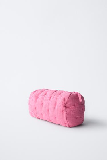 TEXTURED TOILETRY BAG - Fuchsia by Zara - Image 1