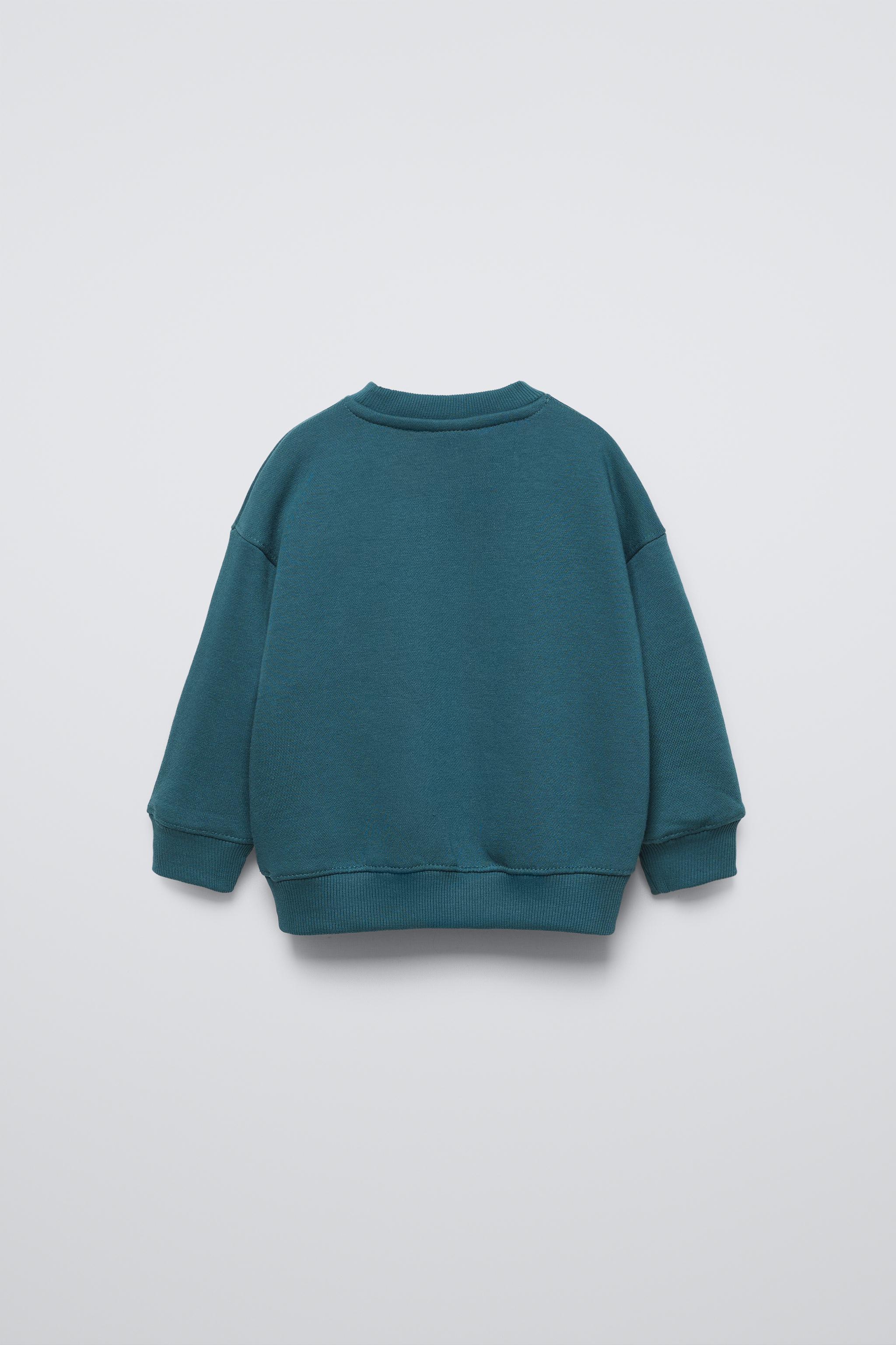 Afternoon（感謝） SWEATSHIRT WITH EMBROIDERED SLOGAN - Burgundy | ZARA South