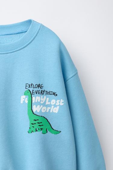 SWEAT IMPRIMÉ DINOSAURE - Bleu moyen de Zara - Image 2