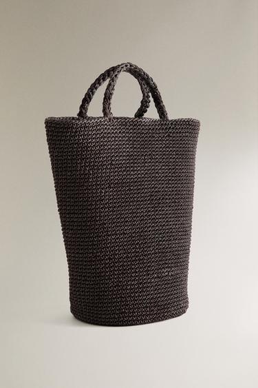 WOVEN-EFFECT BAG - Brown by Zara - Image 1