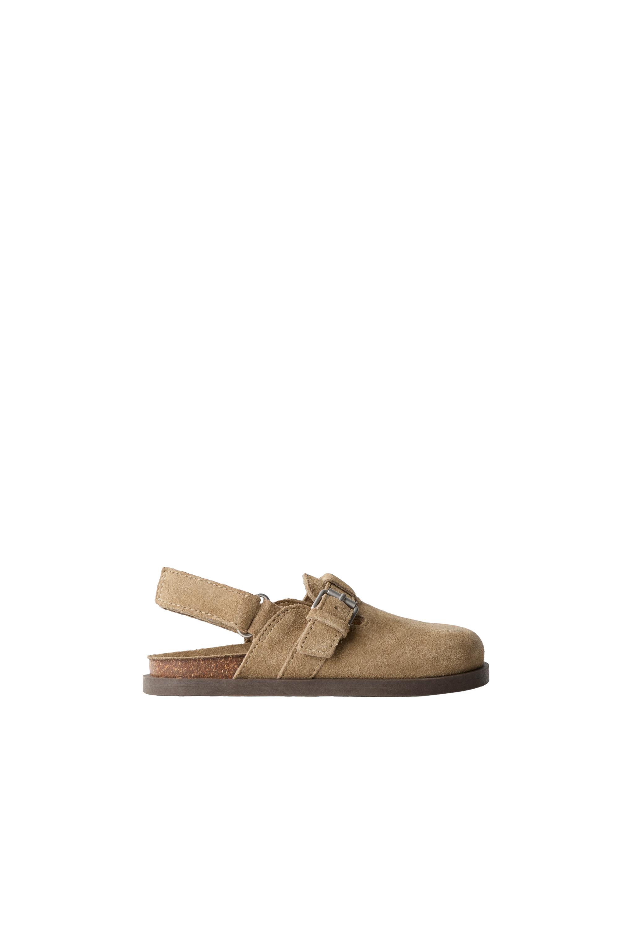 SPLIT SUEDE CLOGS - Mink Grey | ZARA Spain
