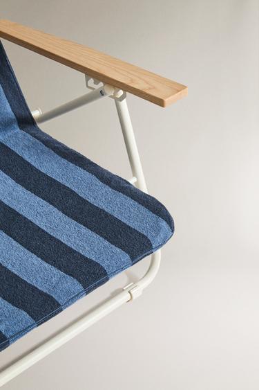 GALETTE DE CHAISE SERVIETTE PLAGE RAYURES - Bleus de Zara - Image 1