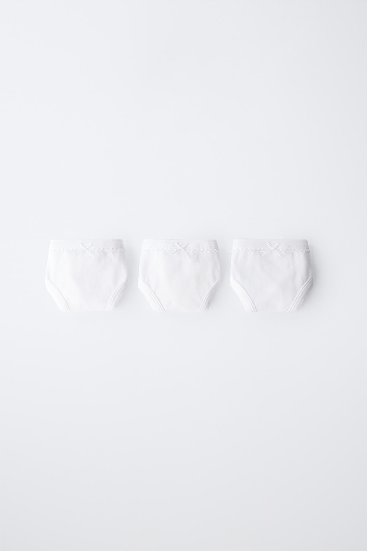 AGES 6-14 / THREE-PACK OF PLAIN UNDERWEAR — White