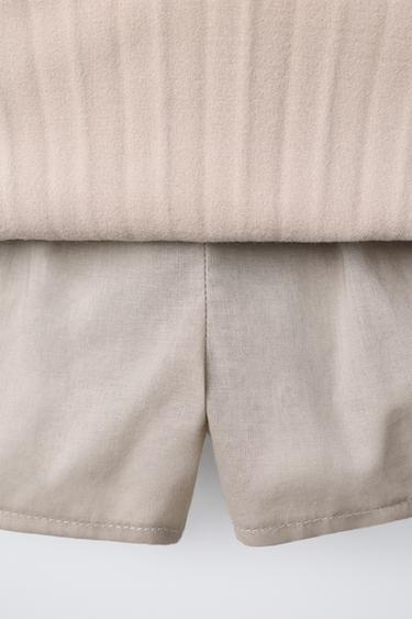 JUPE À PLIS PLATS - Écru de Zara - Image 3