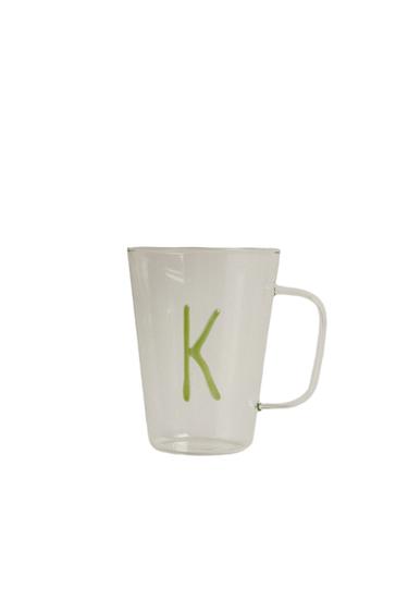 MUG BOROSILICATO LETTERA K - Oliva di Zara