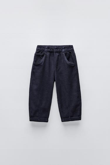 COMFORT TROUSERS - Navy blue by Zara