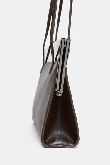 SAC PORTÉ ÉPAULE CLIP - Marron foncé de Zara - Image 3
