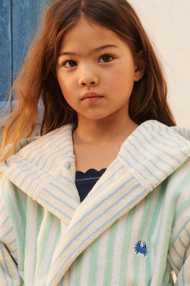 LIMITED EDITION STRIPED TOWELLING DRESSING GOWN - striped by Zara - Image 2