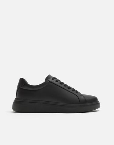 Zara MONOCHROME CHUNKY SNEAKERS - Black