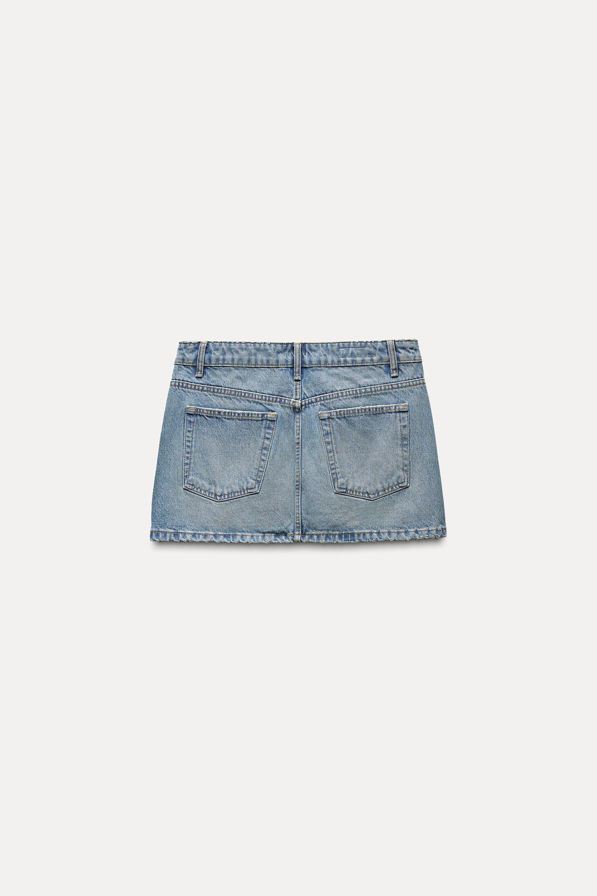 ミニスカート RONRON POCKET POINT CUTTING DENIM MINI SKIRT LIGHT BLUE RR24 DE-RON Woman: Mini skirt in denim | Diesel