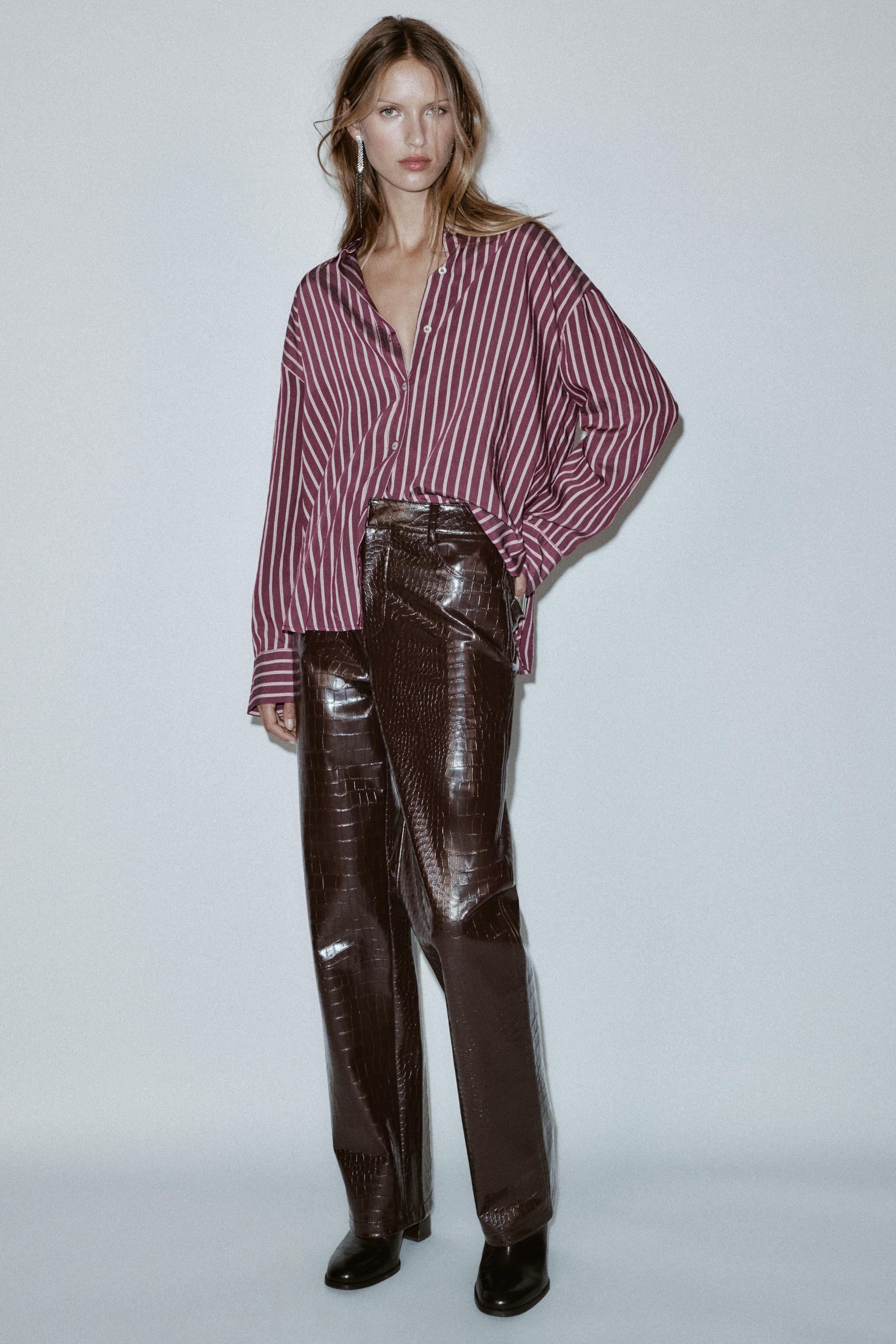 CHEMISE OVERSIZE EN POPELINE À RAYURES