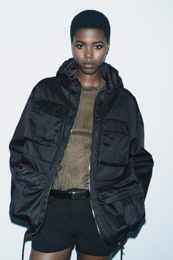 POCKET PARKA ZW COLLECTION - Black | ZARA United States