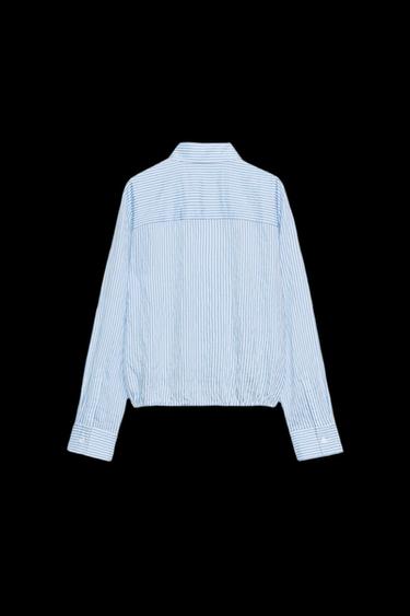 CAMISA RAYAS LAZADAS ZW COLLECTION - Azul / Blanco de Zara