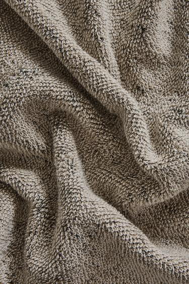 MELANGE-EFFECT BATH TOWEL - Black by Zara