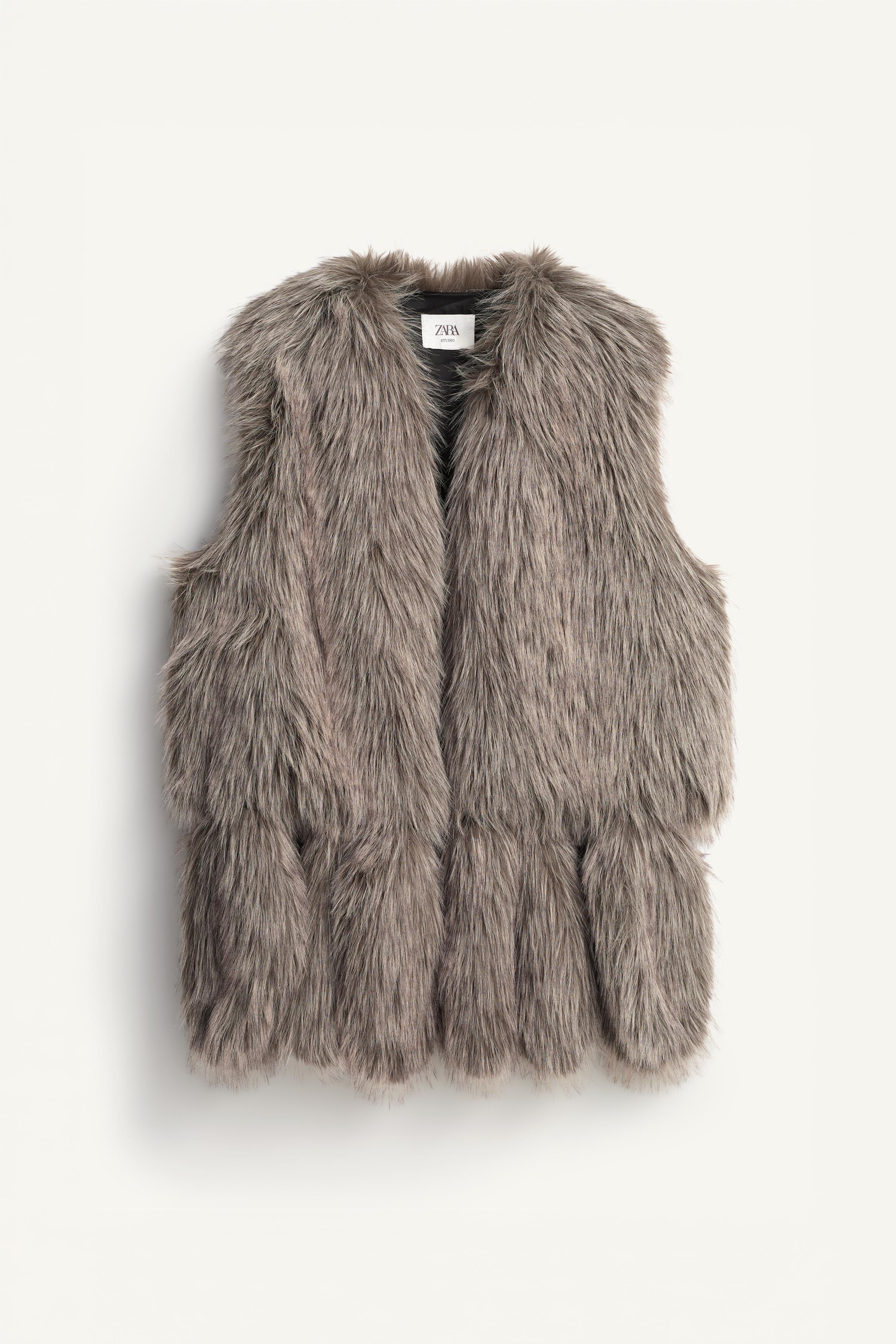Limited Edition Faux Fur Fringe Vest by Zara