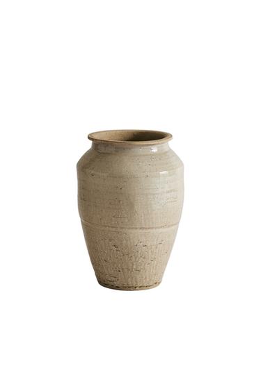 TALL CERAMIC VASE - Ecru by Zara
