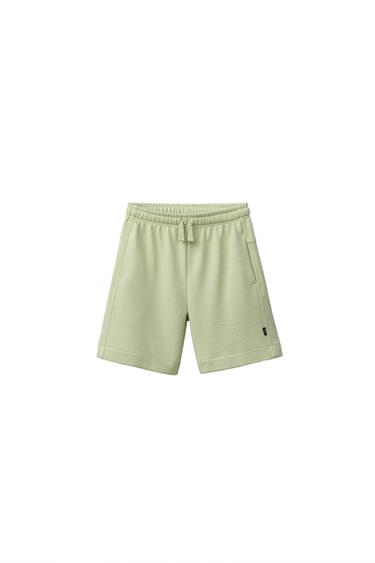 BERMUDASHORTS AUS JERSEY – EINFACH - verwaschenes Grün von Zara