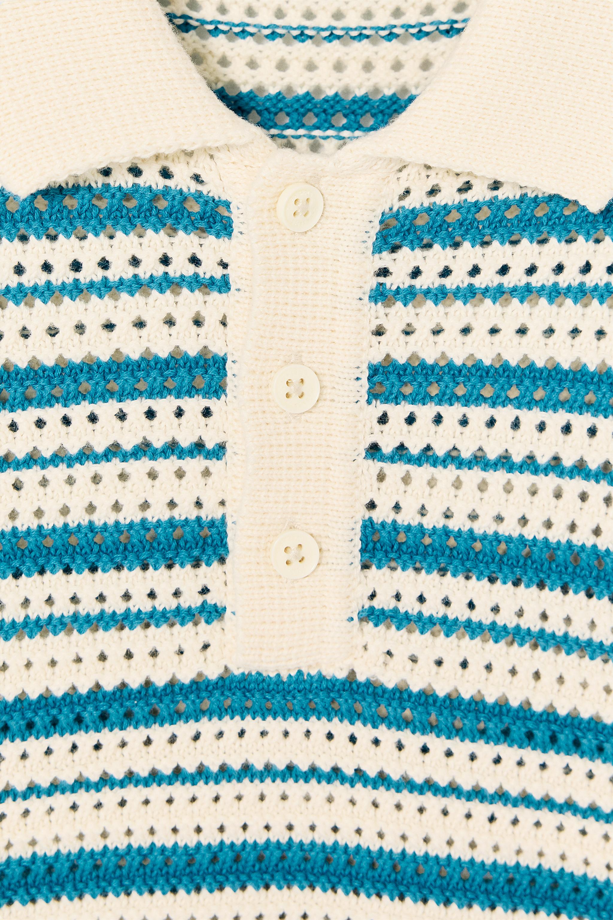 ★ZARA★ STRIPED KNIT POLO SHIRT - LIMITED EDITION STRIPED KNIT POLO SHIRT LIMITED EDITION - striped | ZARA