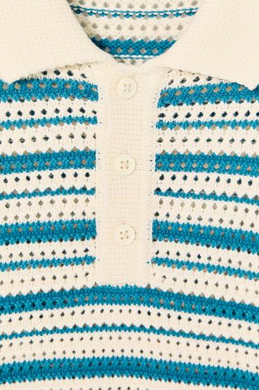 STRIPED KNIT LIMITED EDITION POLO SHIRT - striped by Zara - Image 5