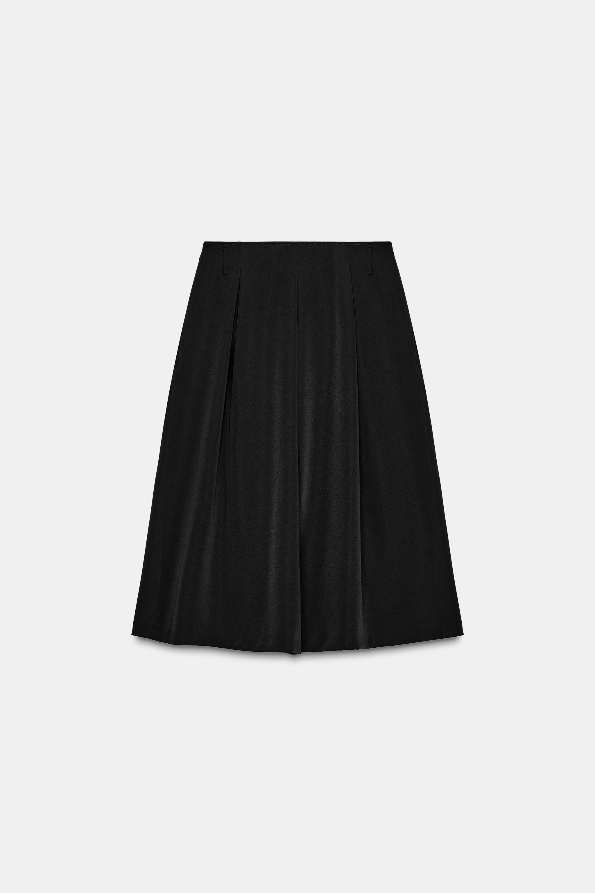 ZW COLLECTION VOLUMINOUS PLEATED SKIRT - Black | ZARA Canada ZW COLLECTION VOLUMINOUS PLEATED SKIRT - Black | ZARA Canada