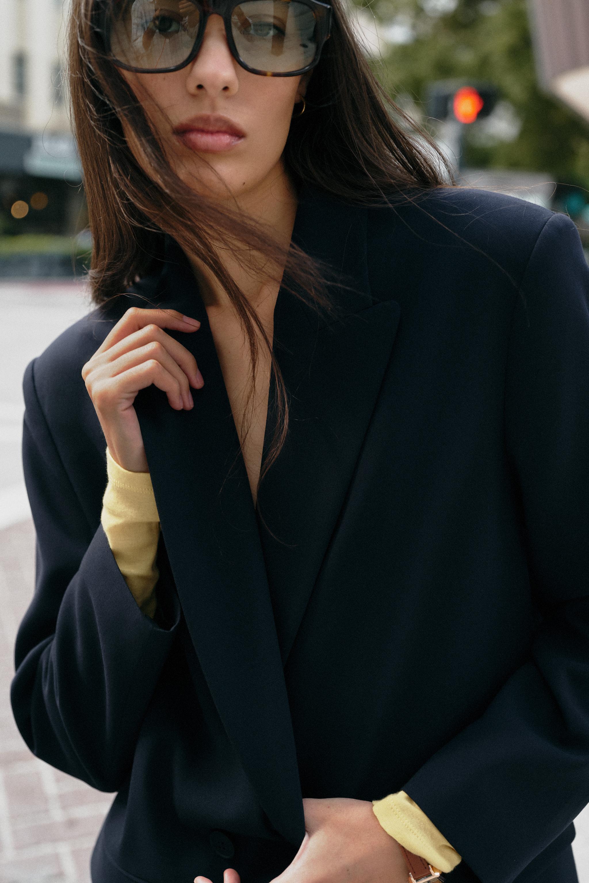 ダブルブレストオーバーサイズブレザー - ブラック | ZARA Japan / 日本